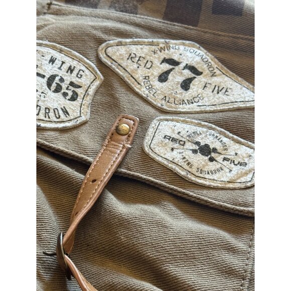 Loungefly Star Wars Rebel Alliance Canvas Tote Bag Leather Straps - Picture 3 of 8